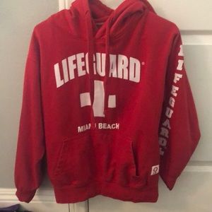 Miami Beach Life Guard Hoodie (red)